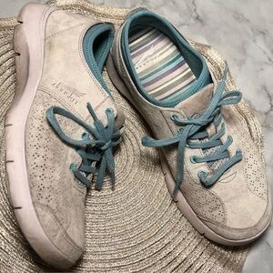 🚶‍♀️Dansko Elise Genuine Suede Leather Taupe Grey Azalea Turquoise 40 Walking